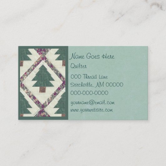 キルトにされた松の木 名刺 (正面)