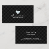 キルトにされるハンドメイドのジュエリーの贅沢で暗いダイヤモンド 名刺 (正面/裏面)