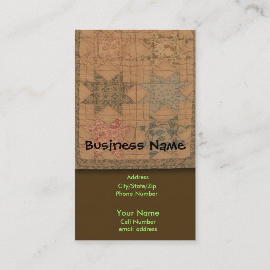 キルトにされる 名刺 (正面)