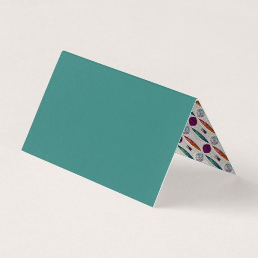 キルトにされ、折られた名刺 名刺 (裏面)