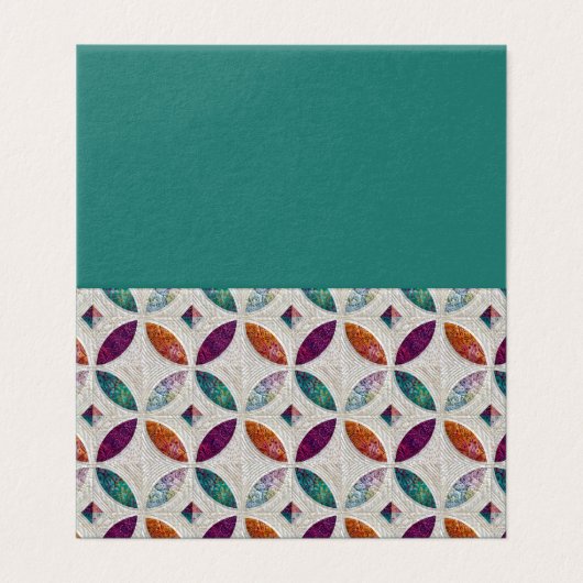 キルトにされ、折られた名刺 名刺 (外部フラット)