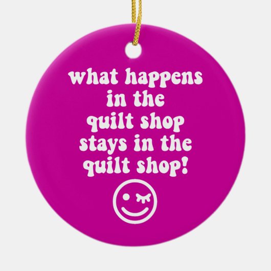 キルトにすること セラミックオーナメント (正面)