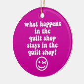 キルトにすること セラミックオーナメント (左)