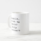 キルトにまたはキルトにしないため コーヒーマグカップ (正面左)