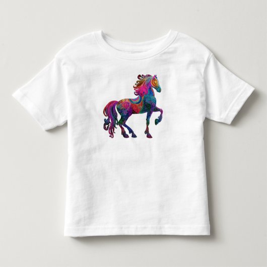 キルトのような馬 トドラーTシャツ (正面)
