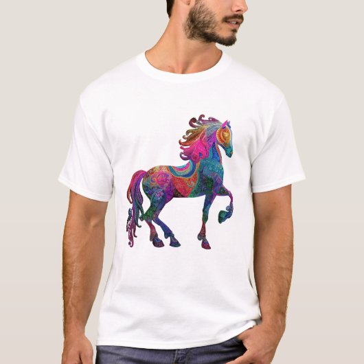 キルトのような馬 Tシャツ (正面)