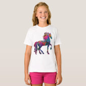 キルトのような馬 Tシャツ (正面フル)
