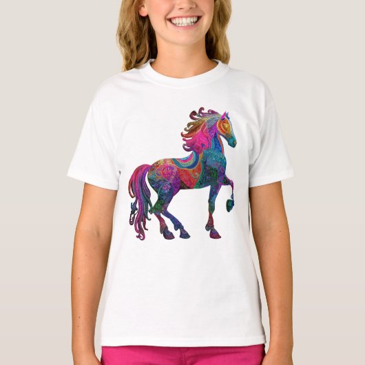 キルトのような馬 Tシャツ (正面)