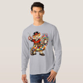 キルトのキルトを履いたオレンジの子猫Tシャツ Tシャツ (正面フル)