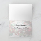 キルトのクリスマスに果実を付けたリース シーズンカード (内部)