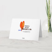 キルトのクリスマスカードで包まれたな女性 シーズンカード (裏面)