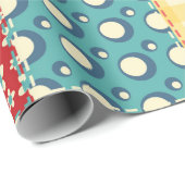 キルトのシームレスパターン。ヴィンテージパッチワークの背景 ラッピングペーパー (ロールコーナー)