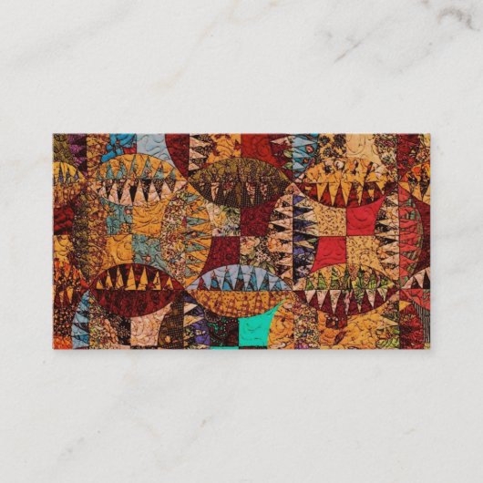 キルトのデザインの名刺 名刺 (正面)