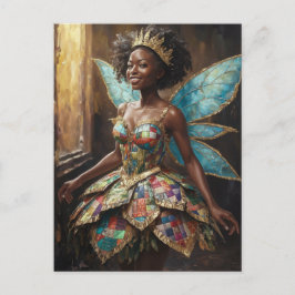 キルトのドレスを着た妖精 ポストカード