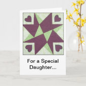 キルトのブロックの勇気付けられるの挨拶状 カード (黄色い花)