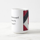 キルトのブロックの引用文のマグ コーヒーマグカップ (中央)