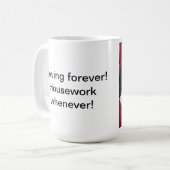 キルトのブロックの引用文のマグ コーヒーマグカップ (正面左)