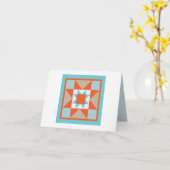 キルトのメッセージカード-マーサワシントン州 カード (黄色い花)