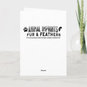 キルトの上で眠る甘い灰色の猫 カード (裏面)