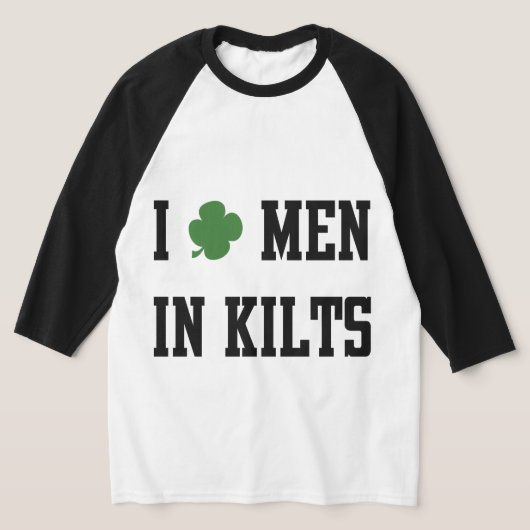 キルトの中の男が大好き Tシャツ (レイダウン)