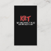 キルトの携帯者のためのおもしろいなスコットランドのキルトのTシャツ 名刺 (正面)