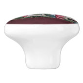 キルトの星のあずき色 セラミックノブ (側面)