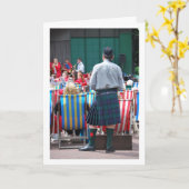 キルトの男 カード (黄色い花)