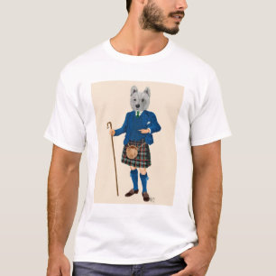 キルトの西の高地テリア Tシャツ