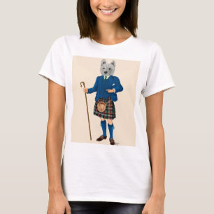 キルトの西の高地テリア Tシャツ
