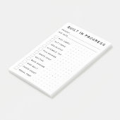 キルトの進行中のチェックリスト ポストイット (アングル)