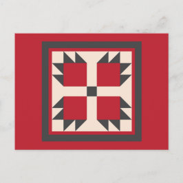 キルトの郵便はがき-闘士のブロック ポストカード