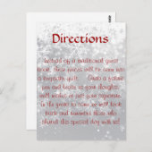 キルトのquestbookのための方向 ポストカード (正面/裏面)