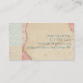 キルトはキルティングの技術のquilterの名刺を妨げます 名刺 (裏面)