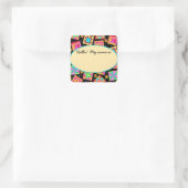 キルトは黒い名札かラベルを妨げます スクエアシール (バッグ)