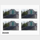 キルトを持つ農村部アイオワバーン 長方形シール (シート)