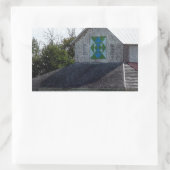 キルトを持つ農村部アイオワバーン 長方形シール (バッグ)