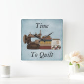 キルトアクリル時計 スクエア壁時計 (ホーム)