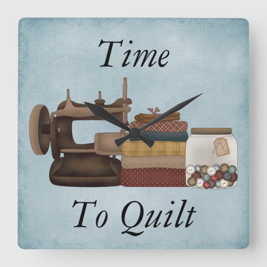 キルトアクリル時計 スクエア壁時計 (正面)