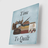 キルトアクリル時計 スクエア壁時計 (傾斜)