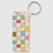 キルトアルミ熱狂するニウム長方形キーチェーン キーホルダー (裏面)