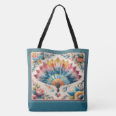 キルトイメージ – 「戻る」を参照 トートバッグ (裏面)