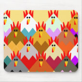 キルトインスパイアの鶏 マウスパッド (正面)