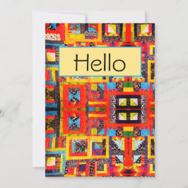 キルトインモダンポはっきりしたート抽象芸術 カード