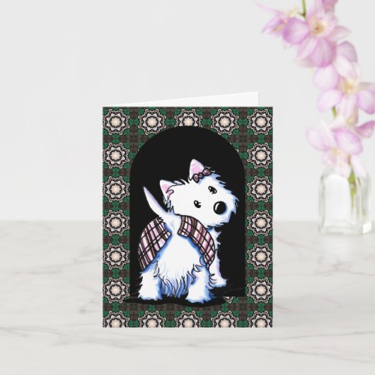 キルトウェスティーカードに着替え カード (蘭)