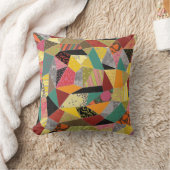 キルトカラフル熱狂するパッチワークパターン クッション (ブランケット)