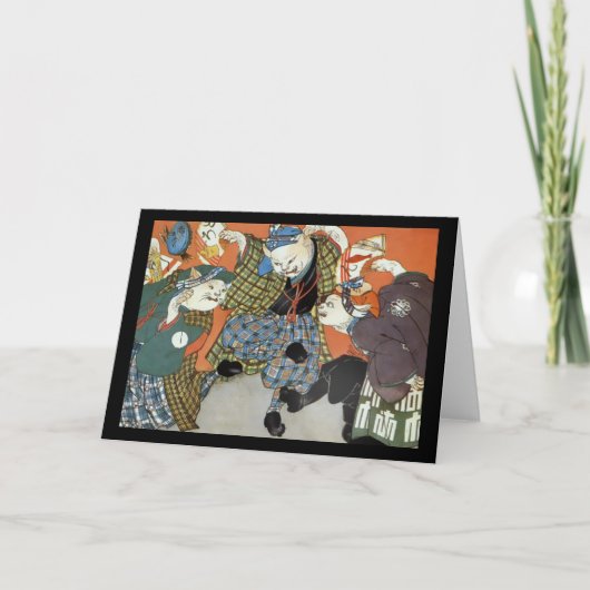 キルトカードの猫 カード (正面)