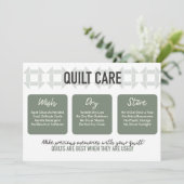 キルトカ気にード-モダンデザイン – セージ緑 サンキューカード (スタンド正面)