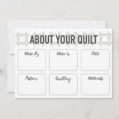 キルトカ気にード-モダンデザイン – セージ緑 サンキューカード (裏面)