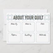 キルトカ気にード-モダンデザイン-ティール(緑がかった色) サンキューカード (裏面)