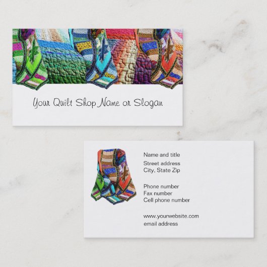 キルトキルターキルト用品店 名刺 (正面/裏面)